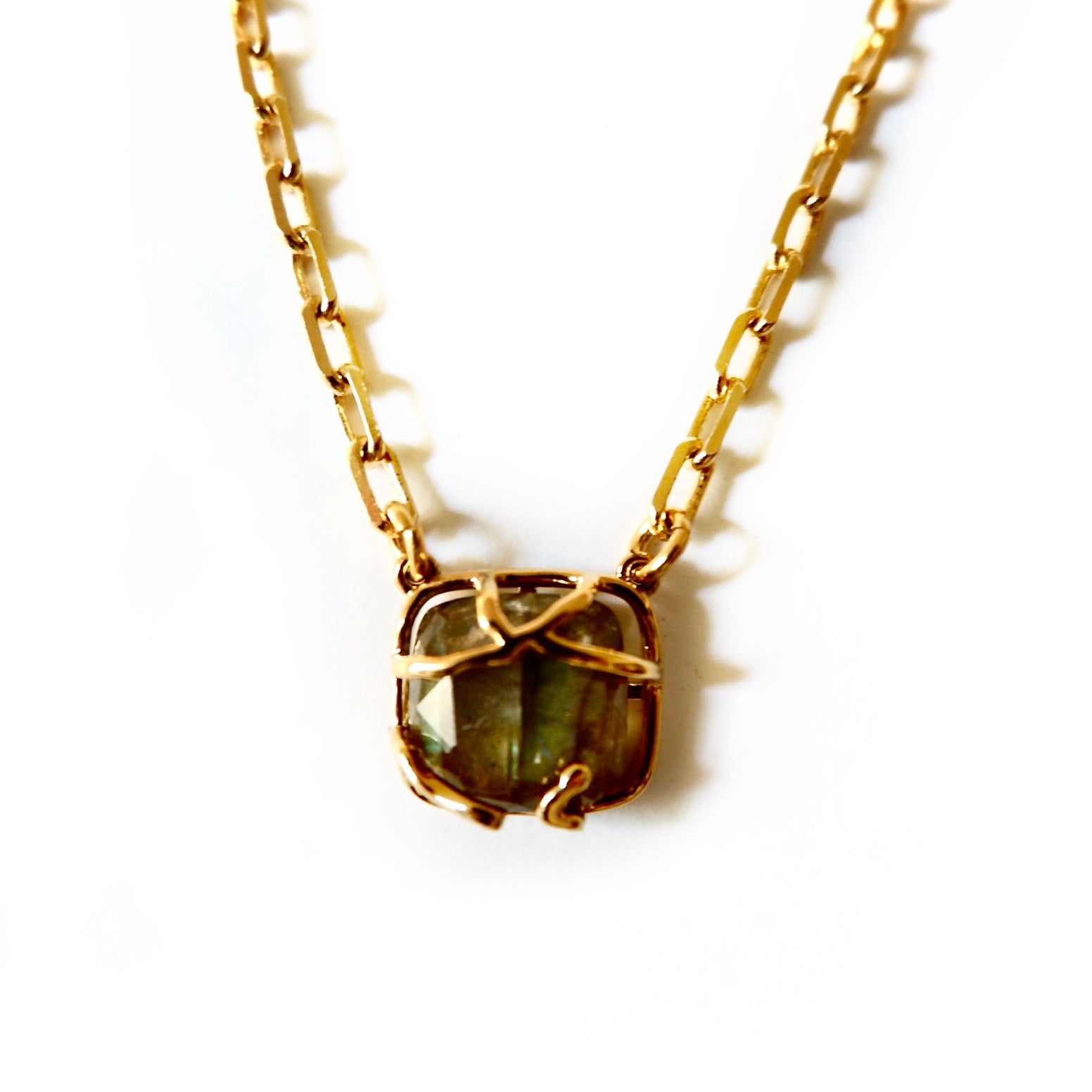 incased labradorite choker necklace