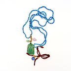 vintage green yoga necklace