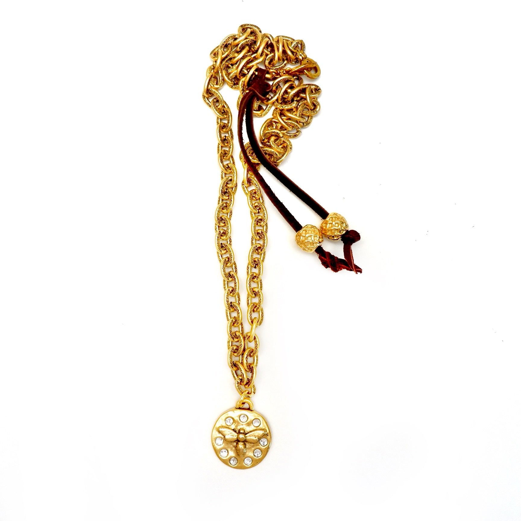 bumble bee bling vintage necklace