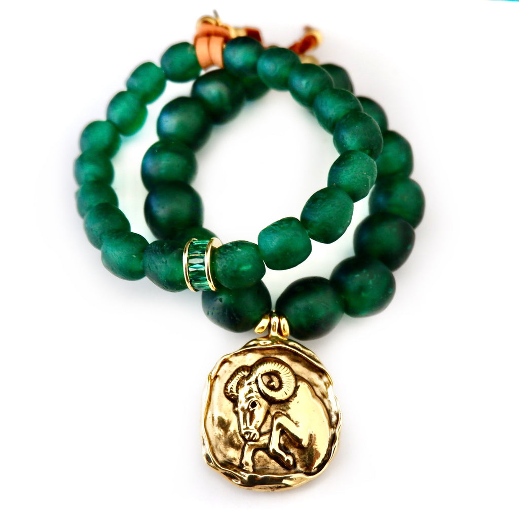 vintage glass baguette ring bracelet