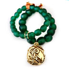 vintage glass baguette ring bracelet