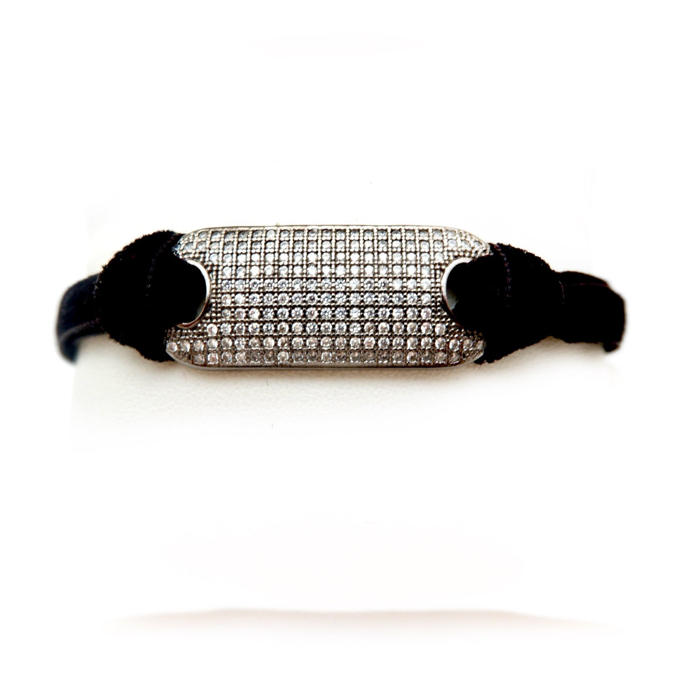 black velvet tag bracelet