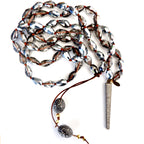 vintage glass pave sparkle dream necklace