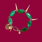 vintage green agate bracelet