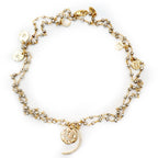 my sparkly pyrite moon necklace