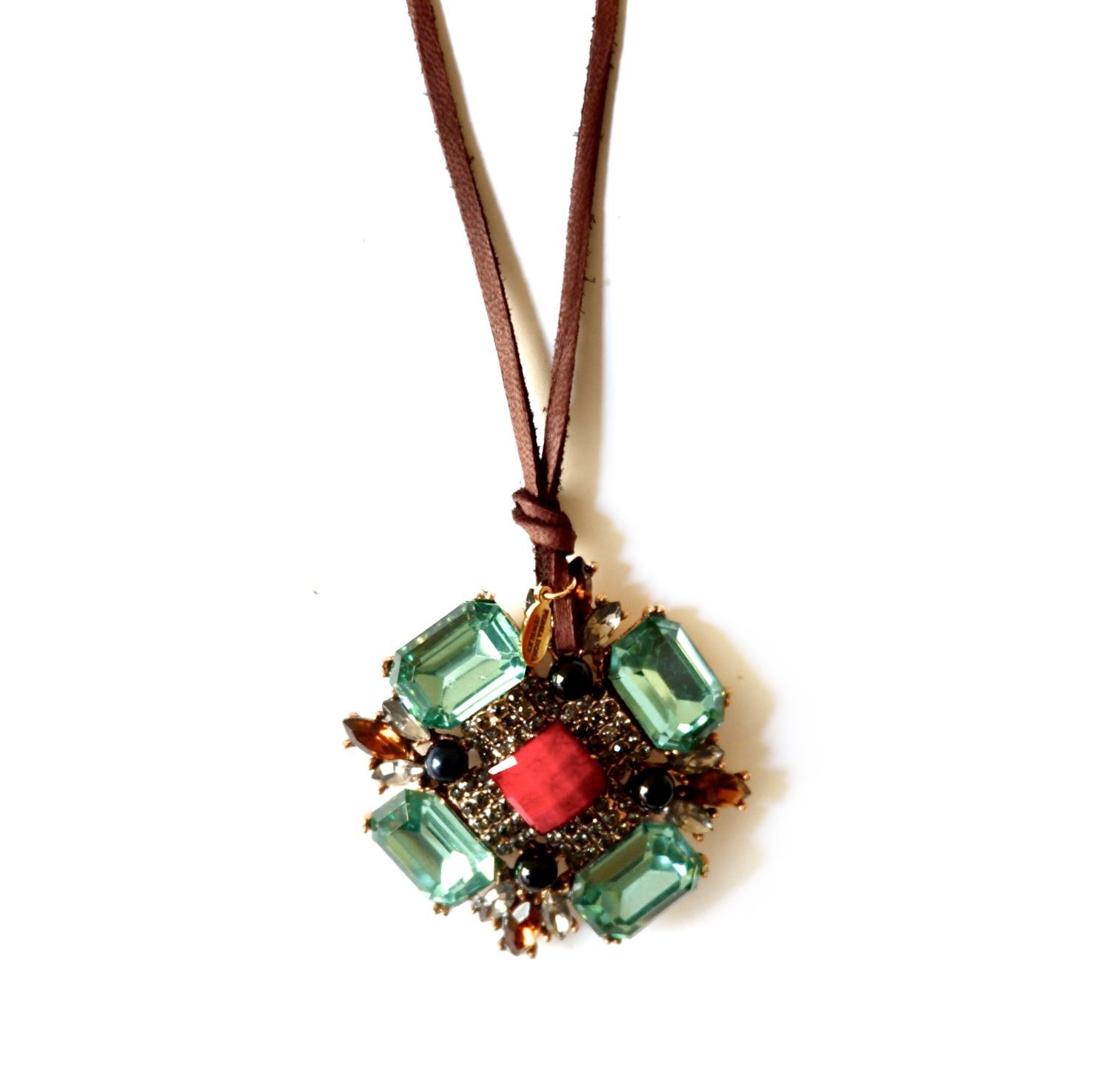 vintage x modern leather necklace