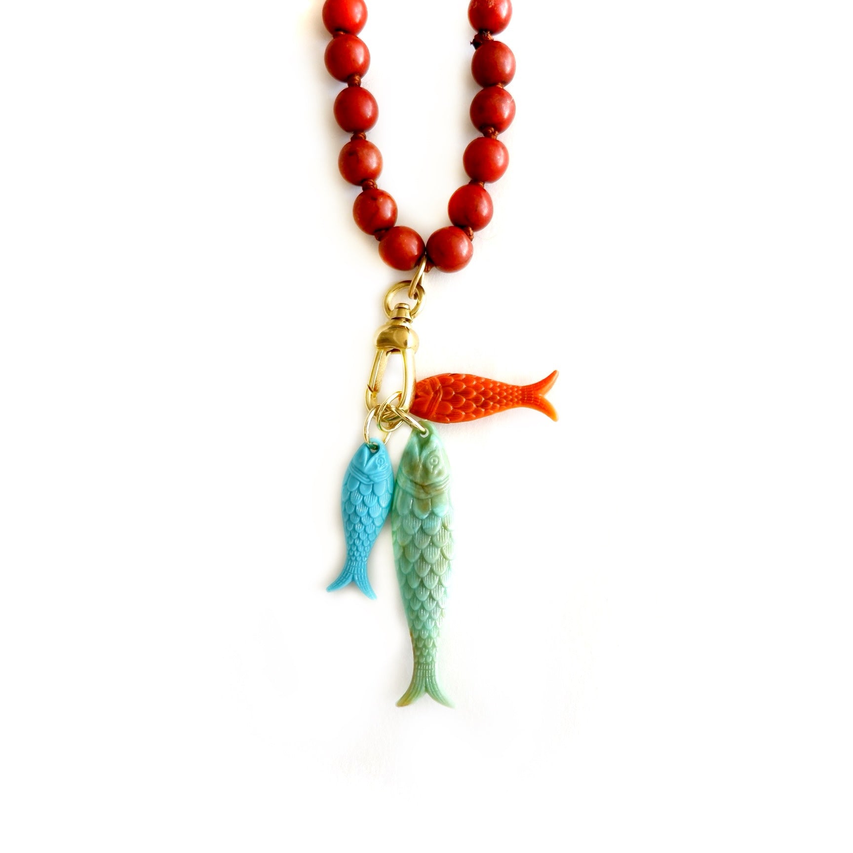 three fish necklace