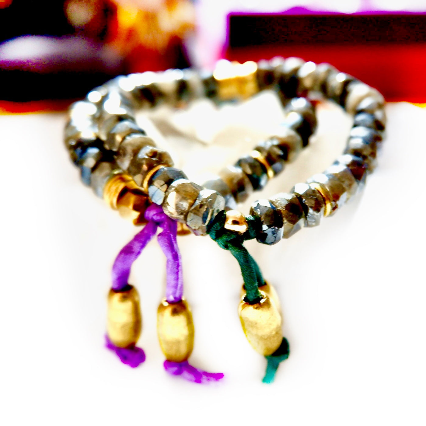 mystic labradorite twin set bracelet