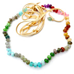 boho rainbow gemstone necklace
