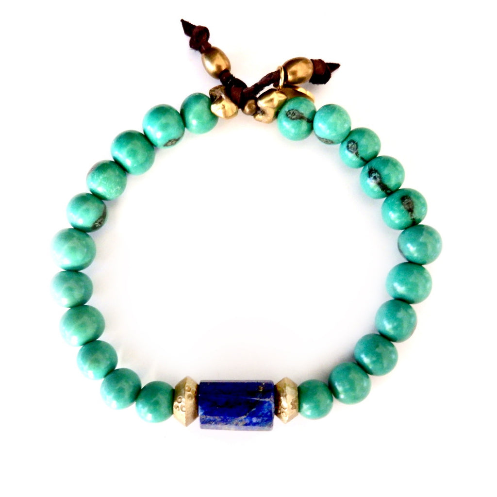 brazilian acai x lapis lazuli mens bracelet