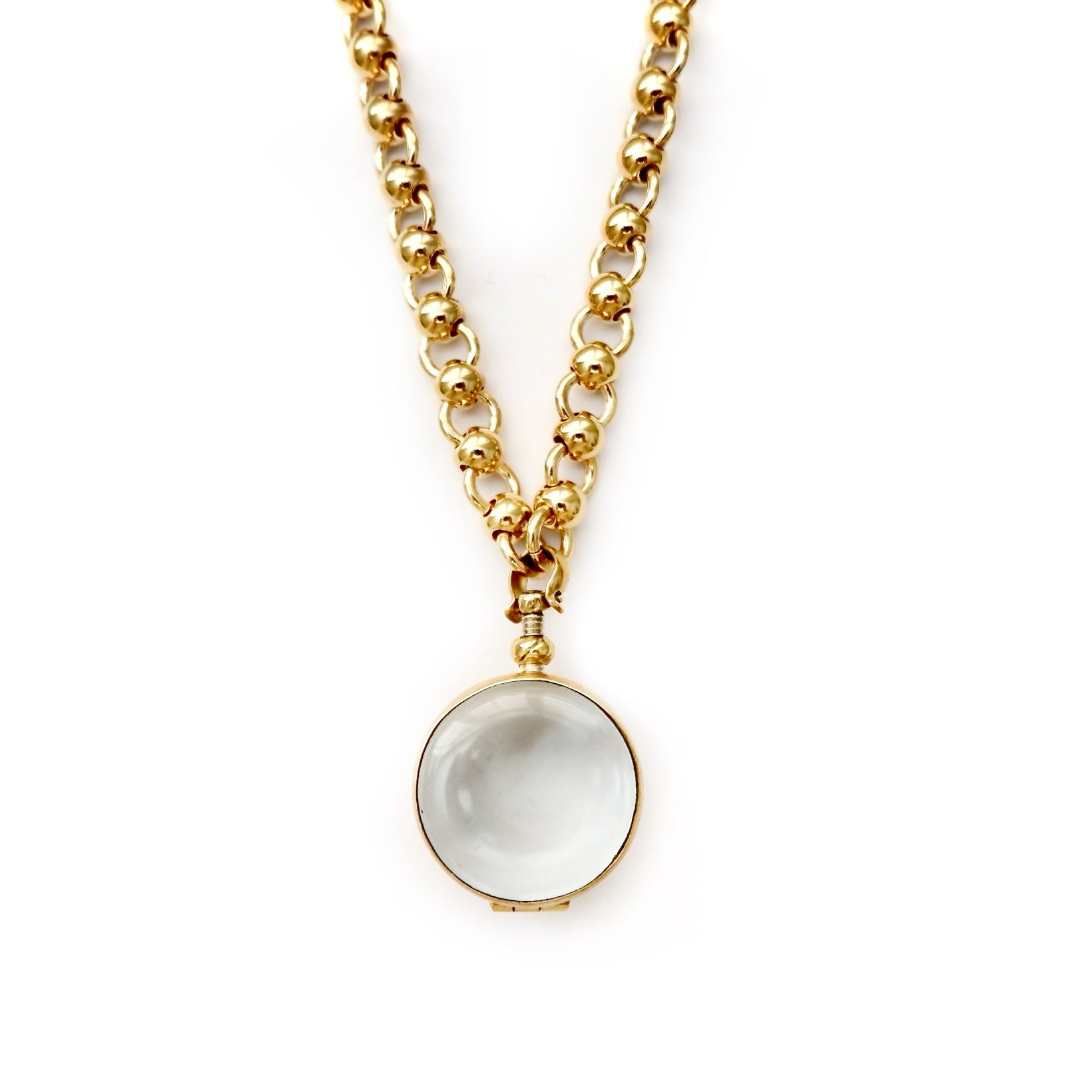 round vintage locket necklace