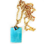 turquoise and vintage heart necklace