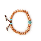 copper turquoise mens bracelet