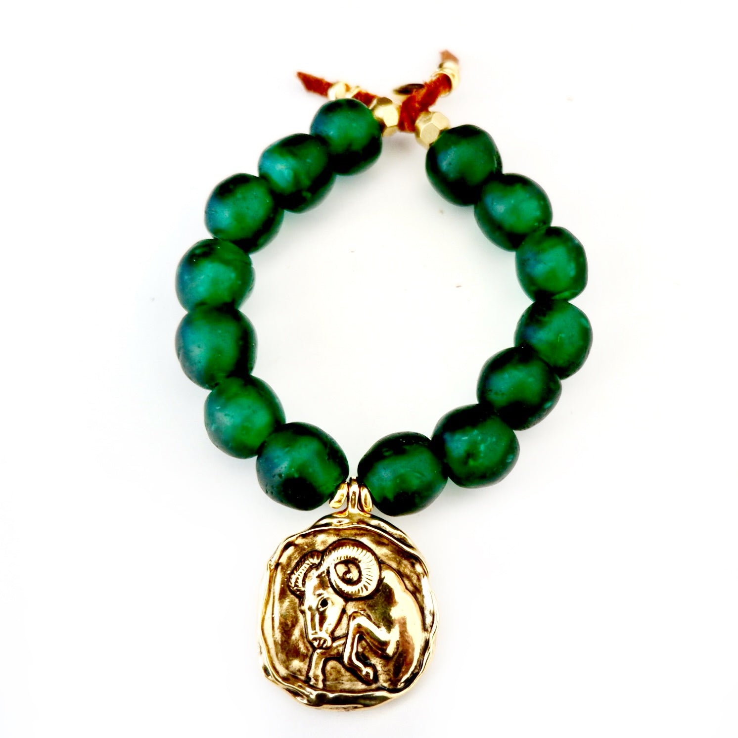 vintage glass zodiac bracelet