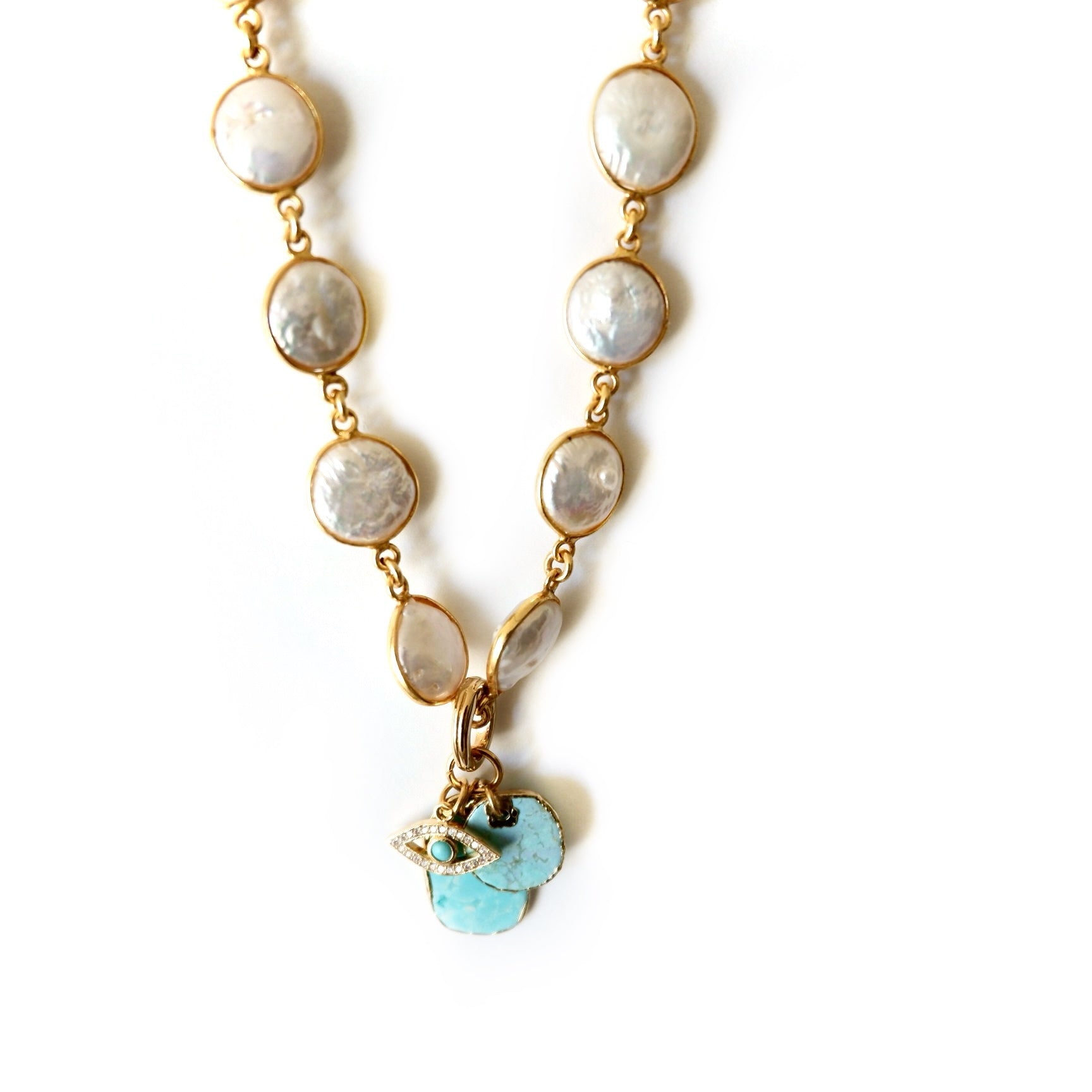 my santorini pearl necklace