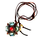 vintage x modern leather necklace