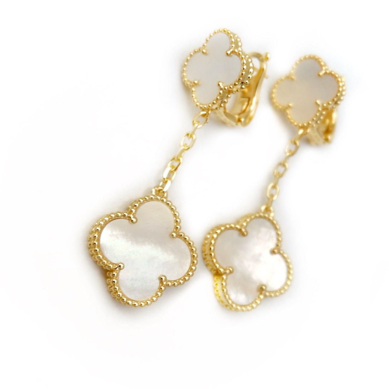 my double clover earrings