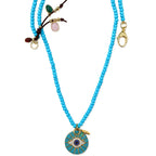 turquoise x evil eye necklace