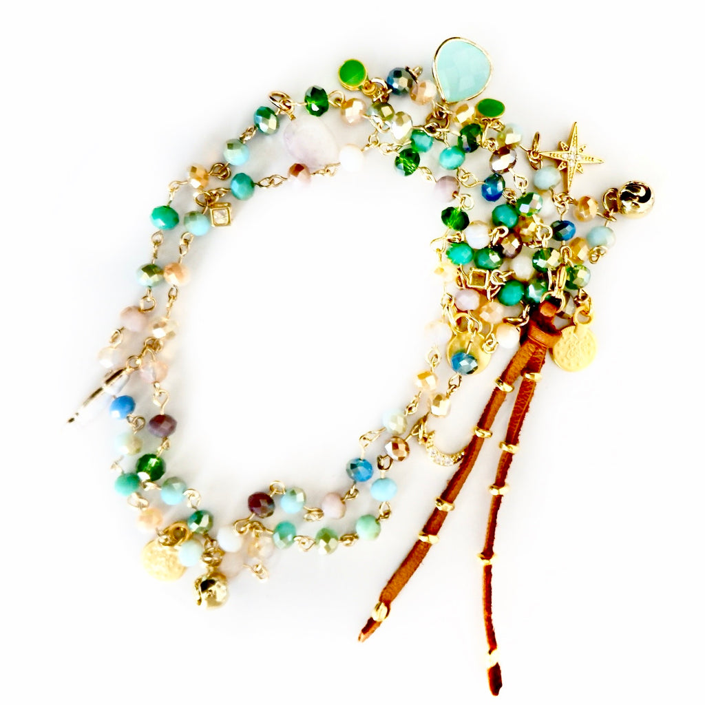 colorful fantasy gemstone necklace