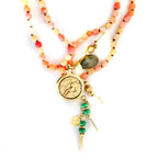 tangerine quartz gemstone necklace