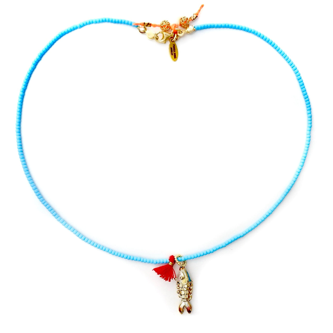 my turquoise little fish necklace