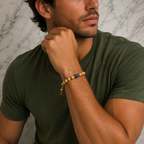 sandalwood lapis mens bracelet
