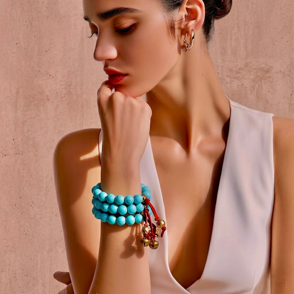 chunky turquoise mountain bracelet