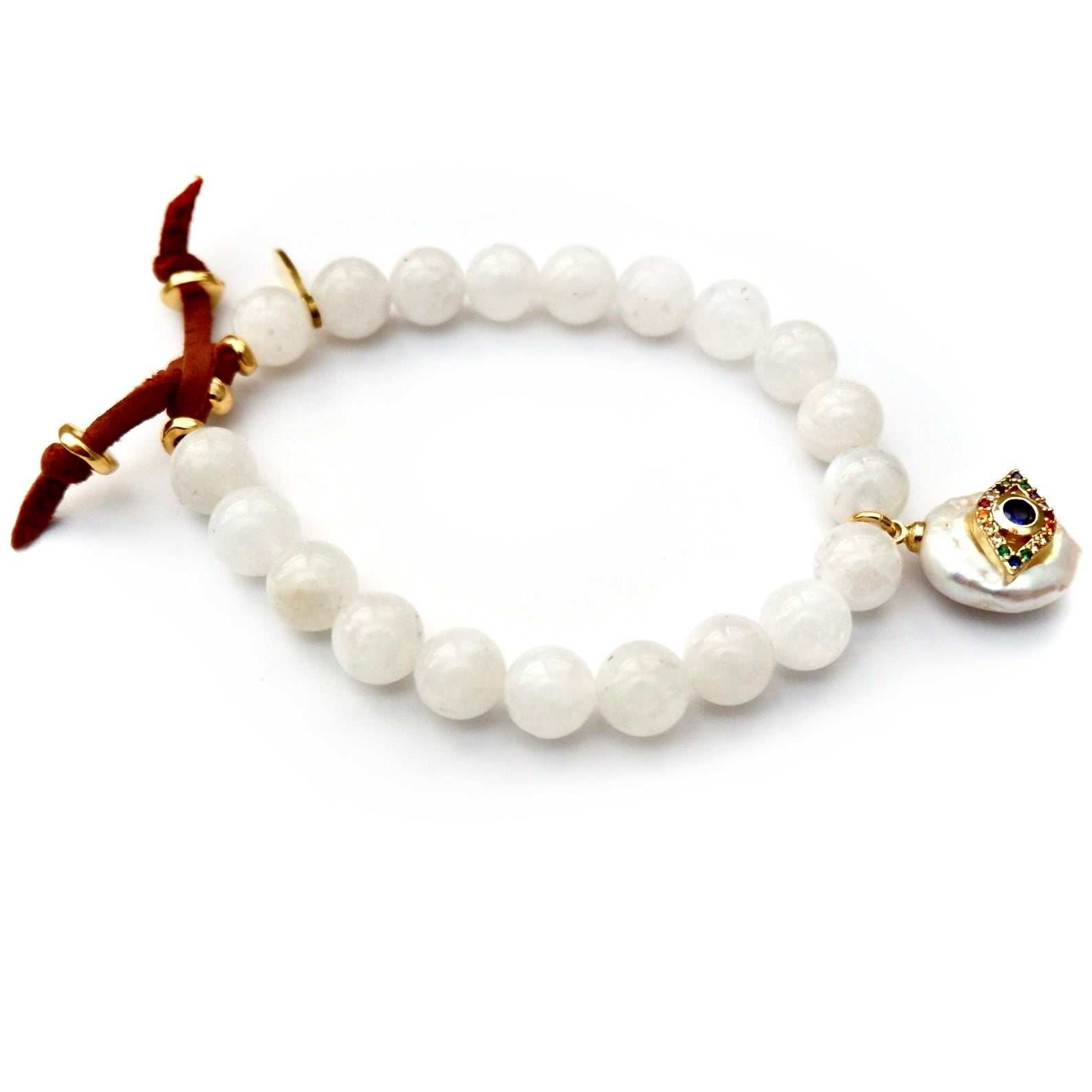 moonstone pearl bracelet