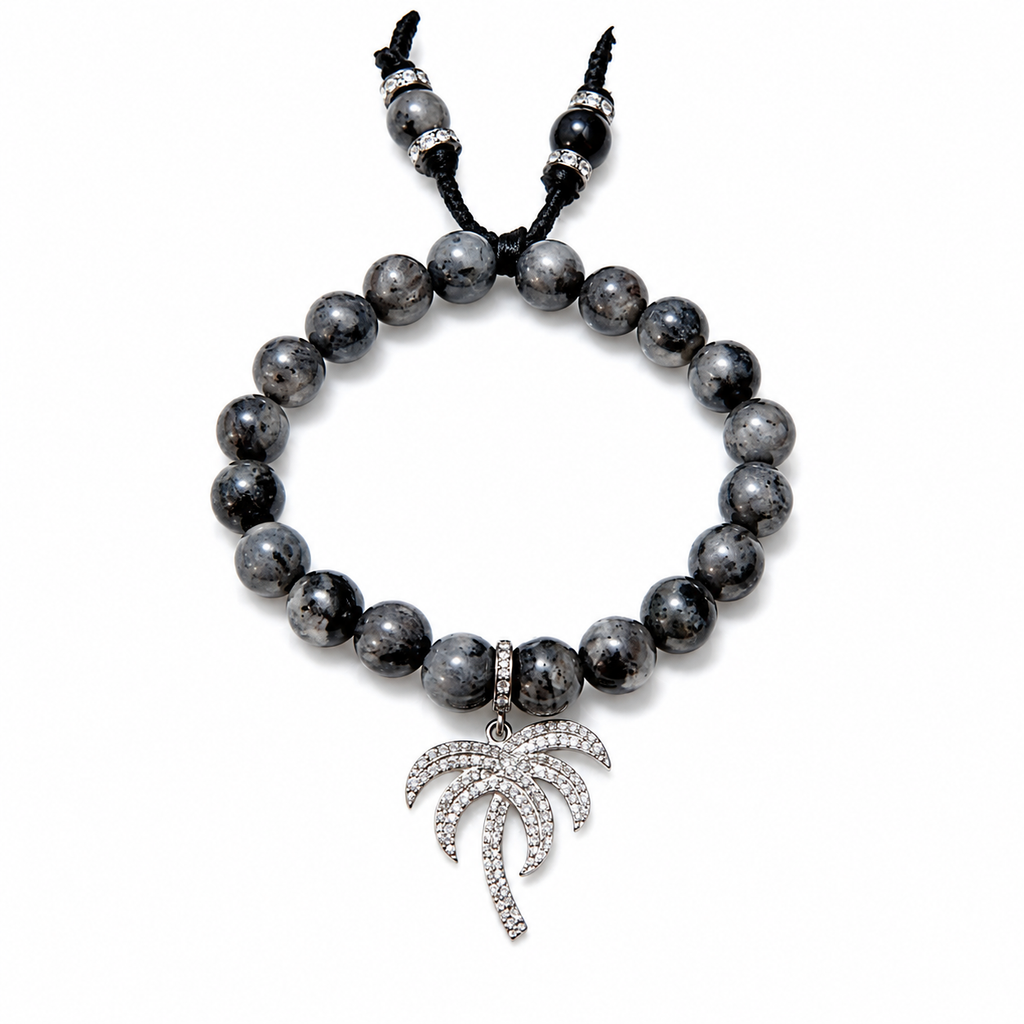pave palm tree bracelet