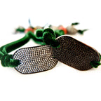 silk velvet luxe crystal tab bracelet