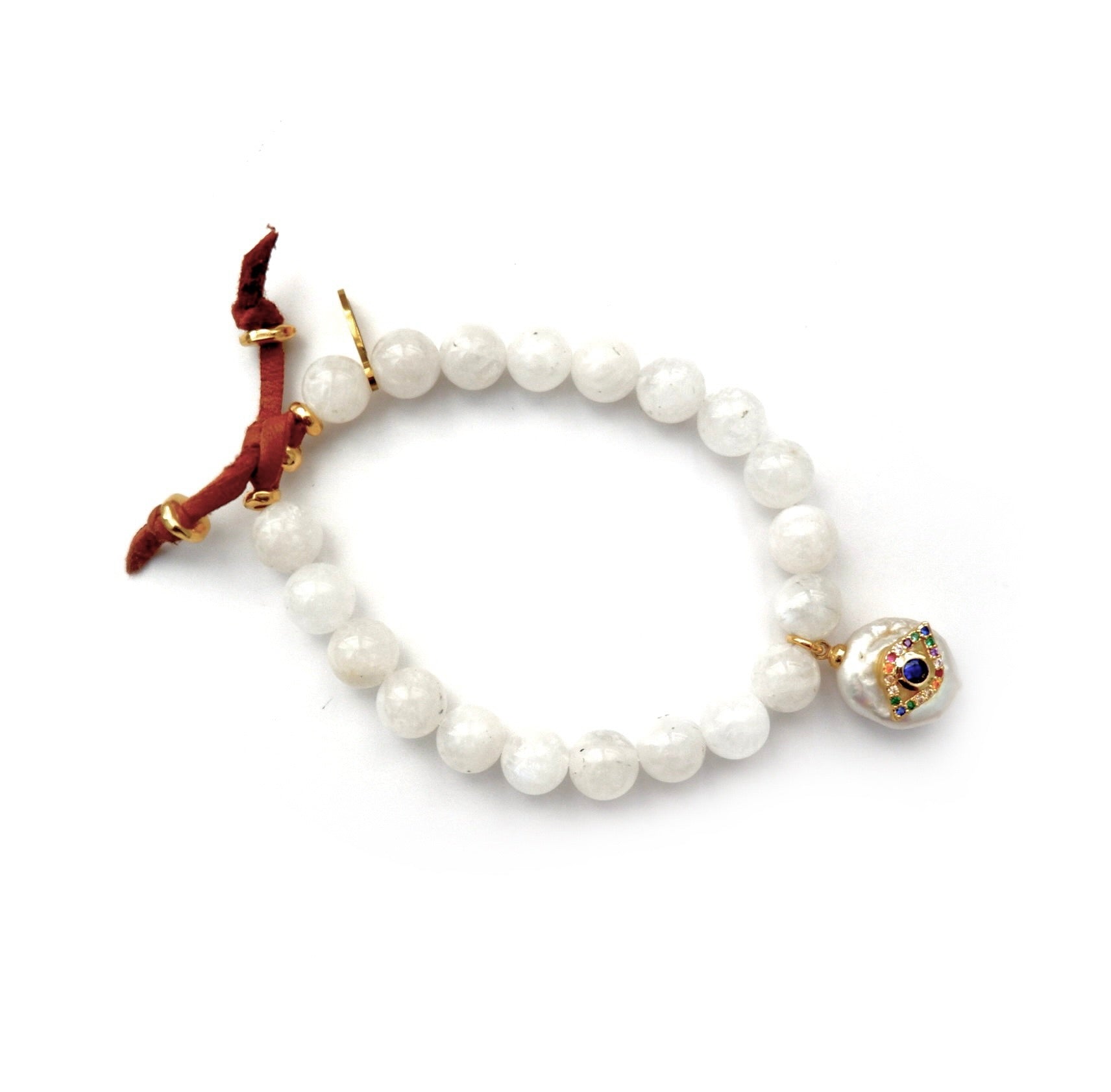 moonstone pearl bracelet