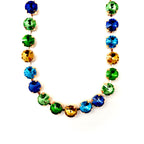 chunky rainbow crystal choker necklace