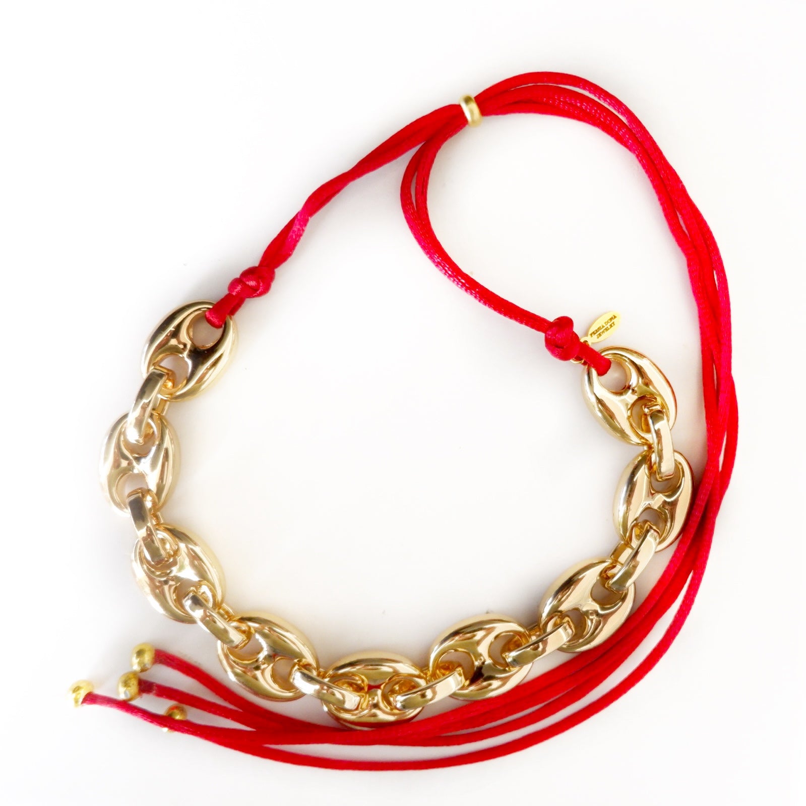 puffy gg link chain necklace