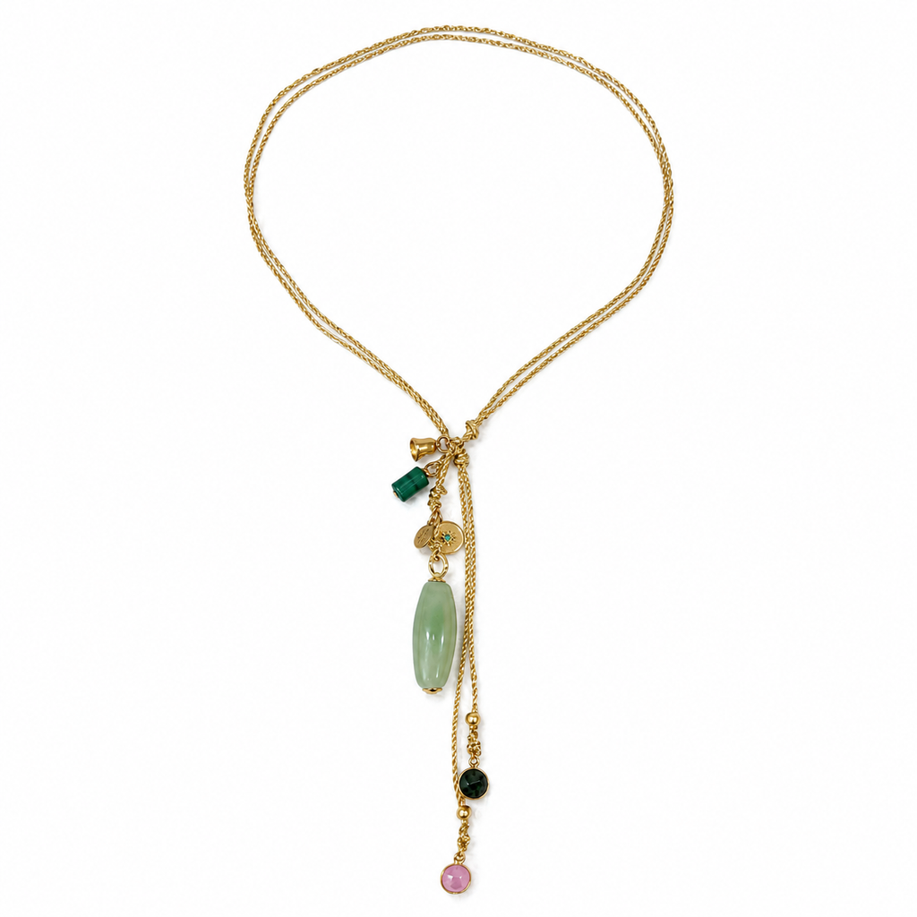 gems x gold cord necklace