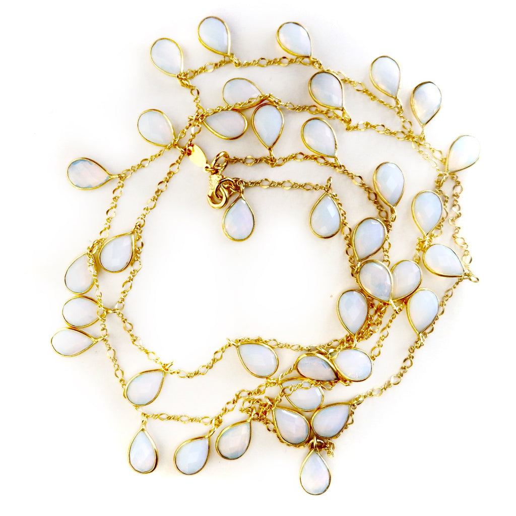 opal drops necklace