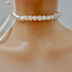 bridal pearl choker