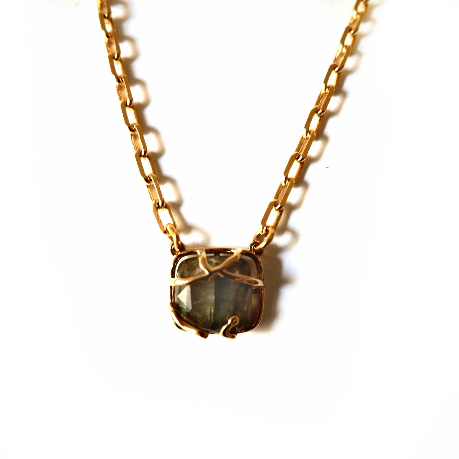 incased labradorite choker necklace