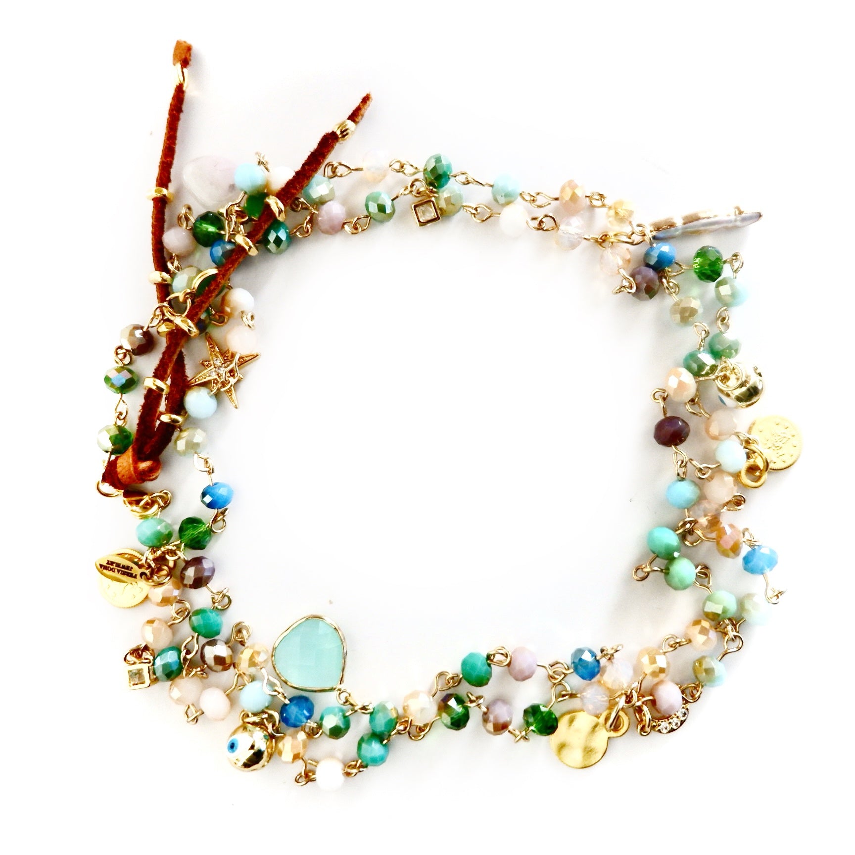 colorful fantasy gemstone necklace