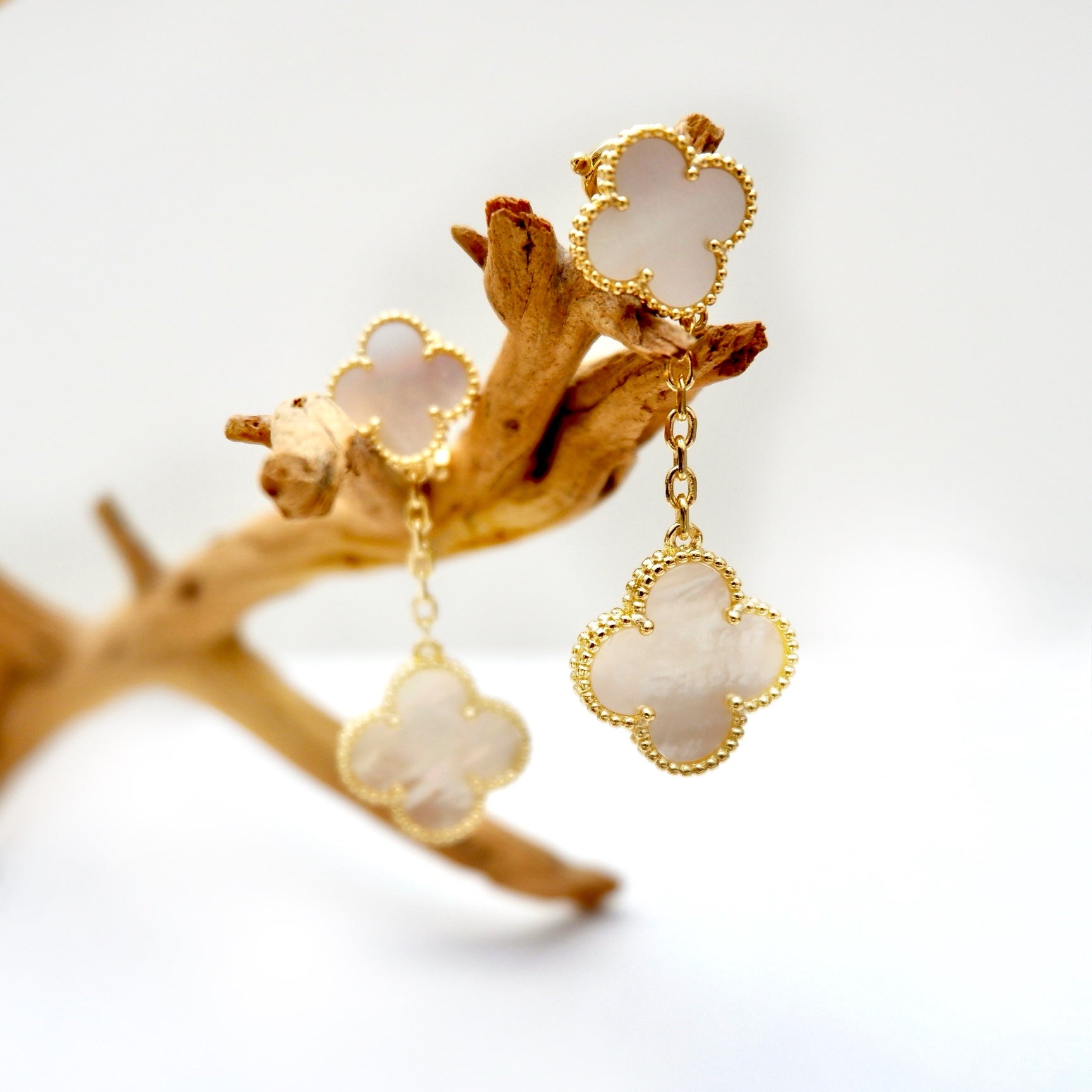 my double clover earrings