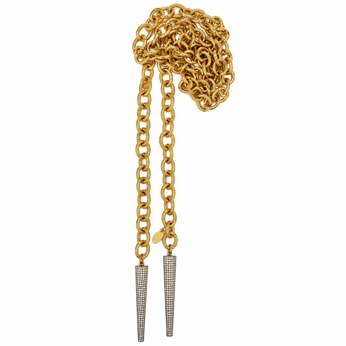 double spikes wrap necklace