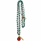 green onyx x carnelian gems necklace
