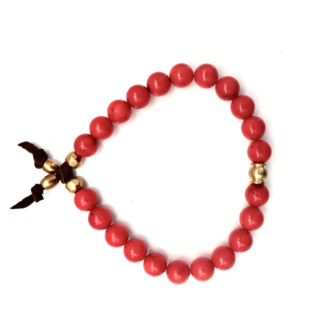 red coral mens bracelet