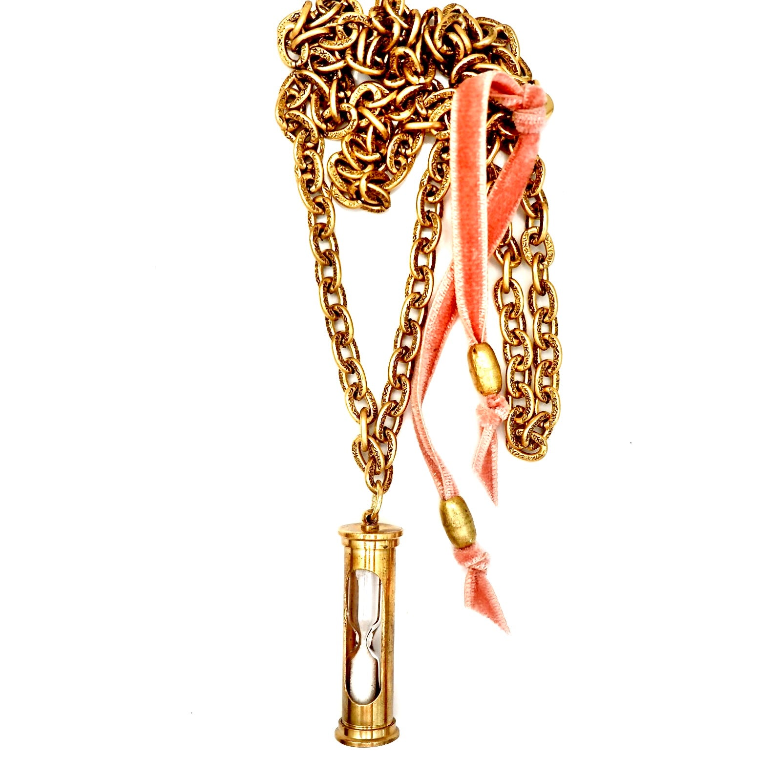 my vintage hourglass pendant necklace