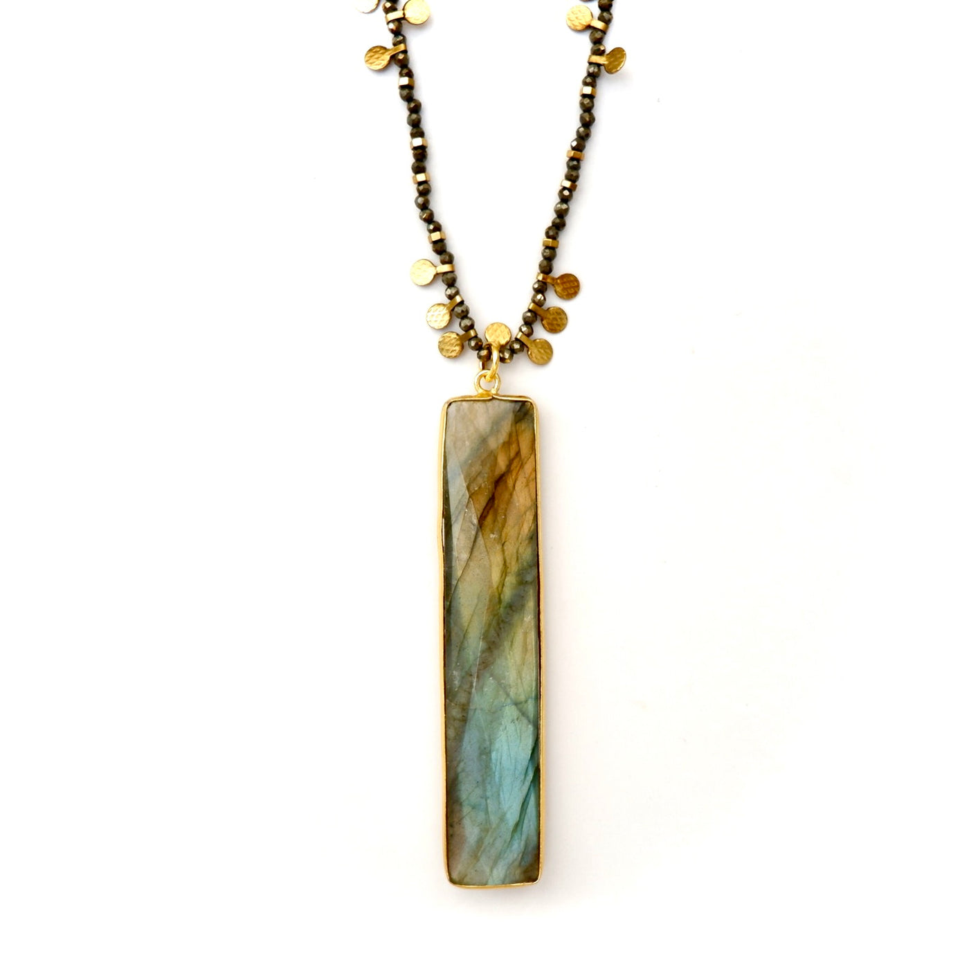 my luxe labradorite pendant necklace