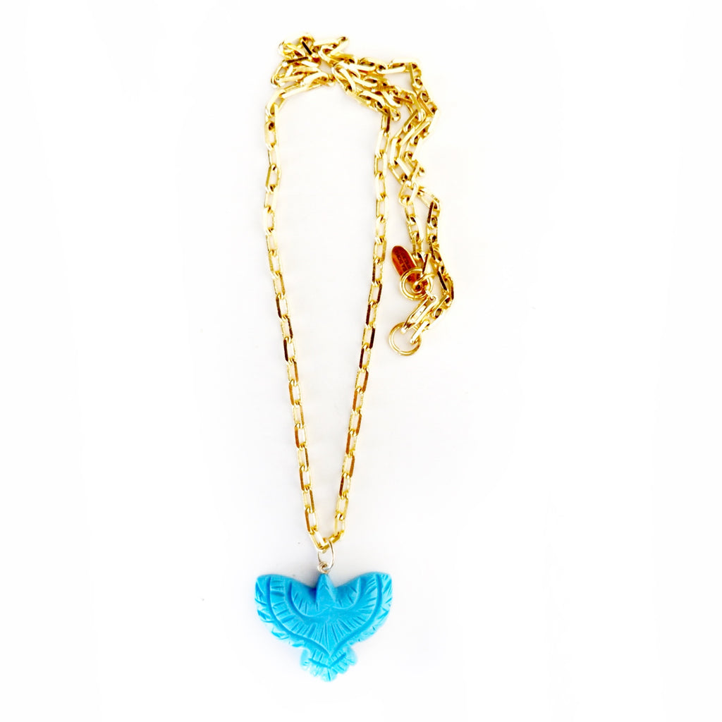 free blue bird necklace