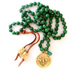 giant bee medallion x gemstones necklace