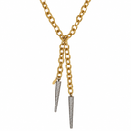 double spikes wrap necklace