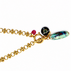 exotic gemstones x vintage chain necklace