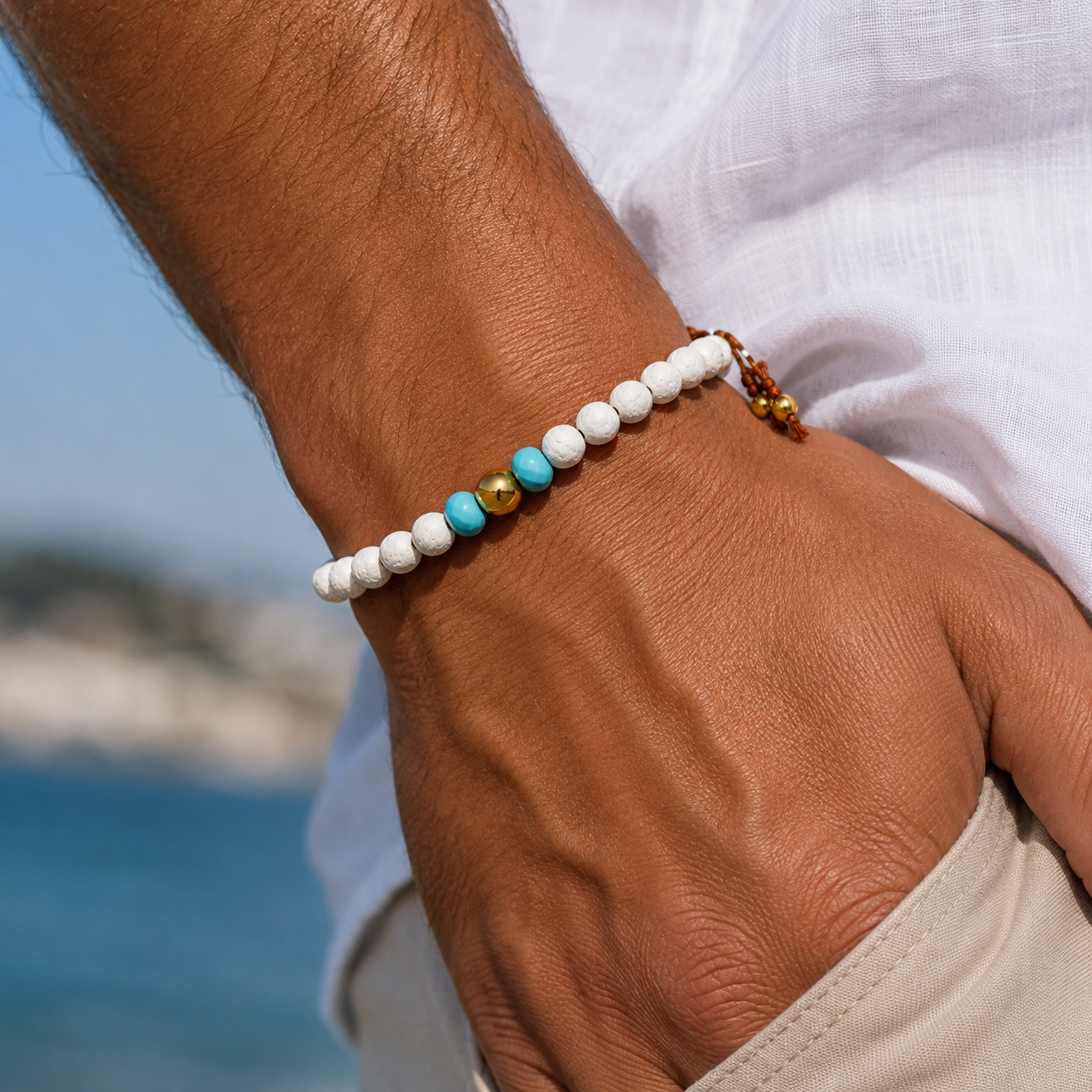 coral reef mens bracelet
