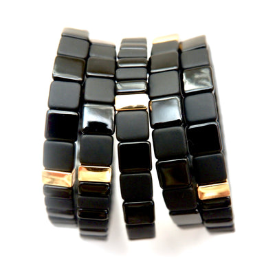 black enamel bracelet